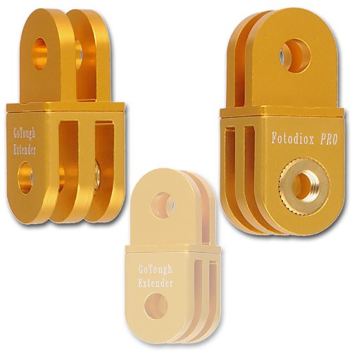 Fotodiox Pro GoTough 20mm Extender - Gold Aluminum Straight Extension Pivot Arm - for Sport Camera Gopro Hero Hd, Hero1, Hero2, Hero3, Hero3+, Hero4 and all GoPro Adapter Mounts Fotodiox Pro GoTough 20mm Extender - Gold Aluminum Straight Extension Pivot Arm - for Sport Camera Gopro Hero Hd, Hero1, Hero2, Hero3, Hero3+, Hero4 and all GoPro Adapter Mounts