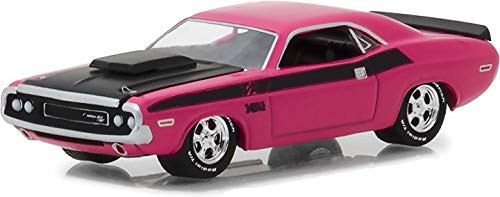 Greenlight 29943 BFGoodrich Ad Cars 1970 Dodge Challenger T/A Pink Hobby Exclusive 1:64 Scale Diecast