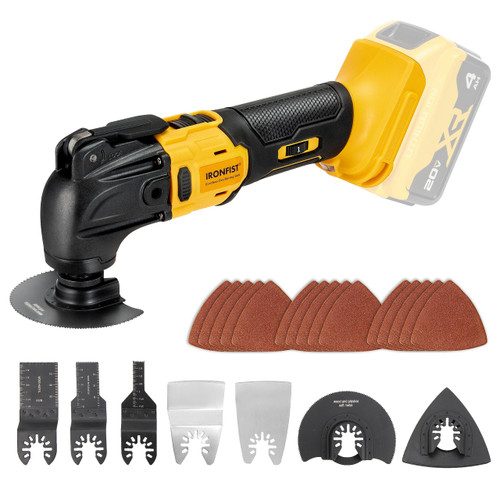 IRONFIST Cordless Oscillating Tool for DEWALT 20V MAX Battery, Brushless Motor 6 Speed Quick Change Blades, Multi Tool for Cutting Wood, Scraping, Sanding (NO BATTERY)