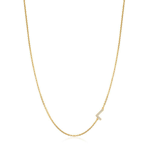 Tiny Sideways Letter Necklace, Teen Girls 14k Gold Filled Sideways L Letter Necklace, Tiny Monogram Women Initial Necklace Gifts for Bridesmaid Girlfriend