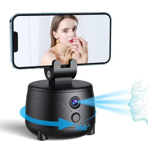 Auto Face Tracking Tripod, GuardWee Auto Tracking Phone Holder 360 Rotation with Voice Control & Gesture Control, Selfie Stick for iPhone, Face Tracking Tripod for Live Vlog Streaming Video, No APP
