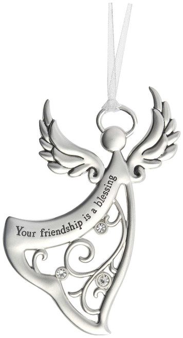 Ganz Angels By Your Side Ornament - Your friendship is a blessing, Metal