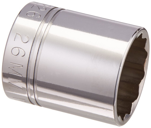 Williams STM-1226 1/2 Drive Shallow Socket, 12 Point, 26mm