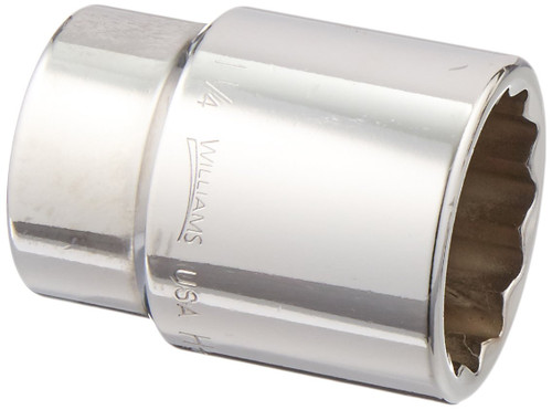 Williams H-1240 3/4 Drive Shallow Socket, 12 Point, 1-1/4-Inch
