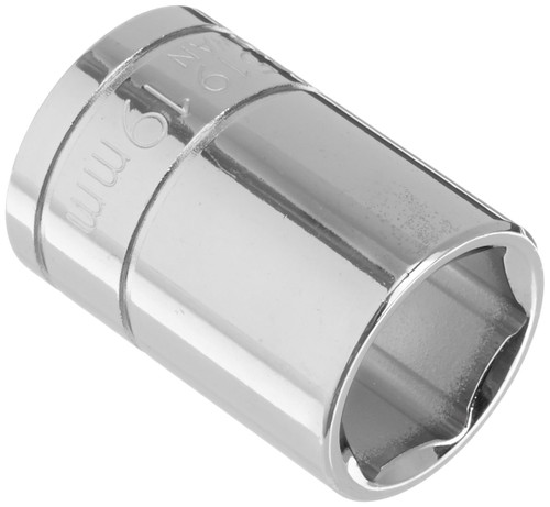 Williams 32519 1/2-Inch Drive 6 Point Shallow Socket, 19mm