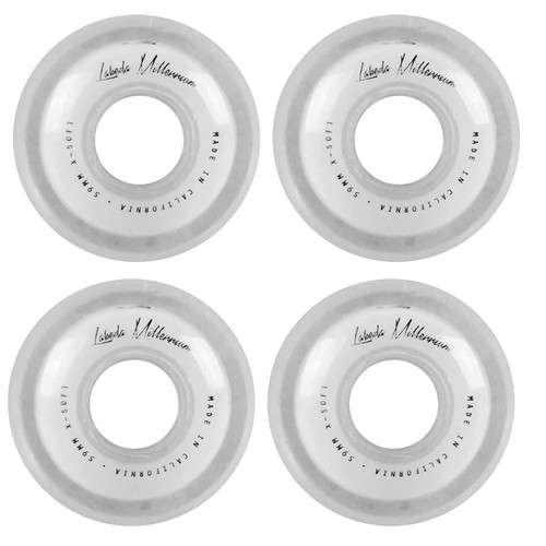 Labeda Millennium Gripper White Roller Hockey Inline Wheels 72mm X-Soft 4 Pack
