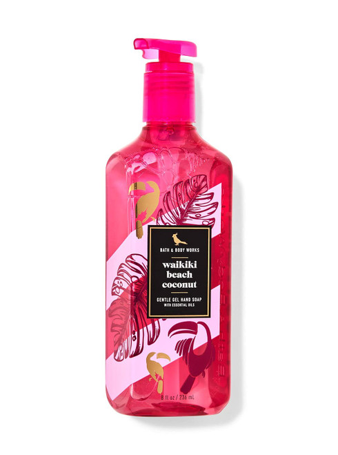 Bath and Body Works WAIKIKI BEACH COCONUT Gentle Gel Hand Soap 8 Fluid Ounce (2020 Edition)