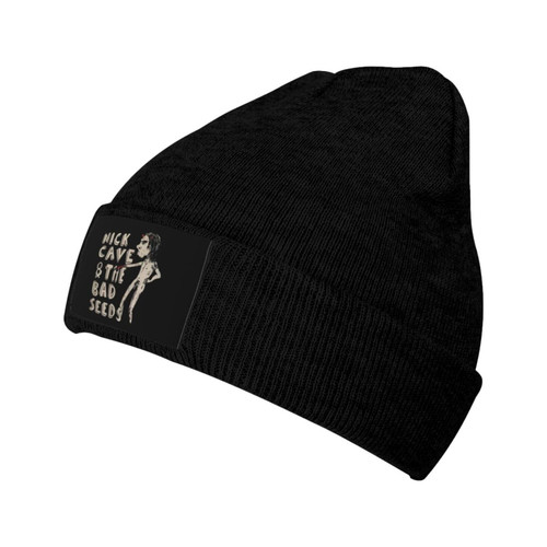 MuMiY Knit Hat Cap Nick Cave and The Bad Seeds Band Winter Beanie Hat for Men Women Soft Warm Unisex Cuffed Beanie Black