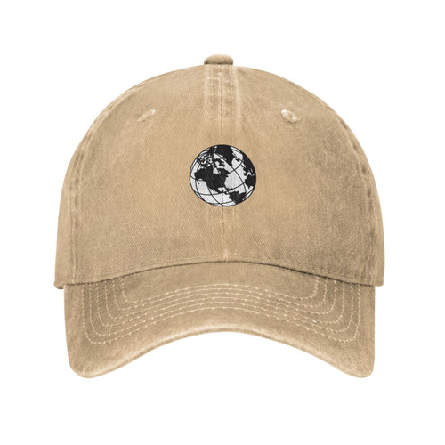 Blackwhite Silhouette Happy Earth Day Favors Cowboy Baseball Cap Dad Hat Unisex Adjustable Upf50+ Golf Gym