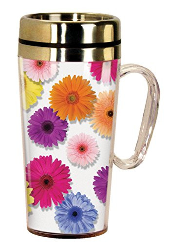 Spoontiques Flowers Insulated Travel Mug, Multicolor