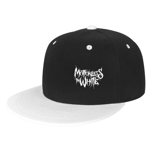 Motionless Music in Theme White Snapback Hats Fashion Adjustable Snapback Cap for Men Women Hip Hop Flat Bill Baseball Caps Outdoor Athletic Trucker Hat Flat 3D Printed