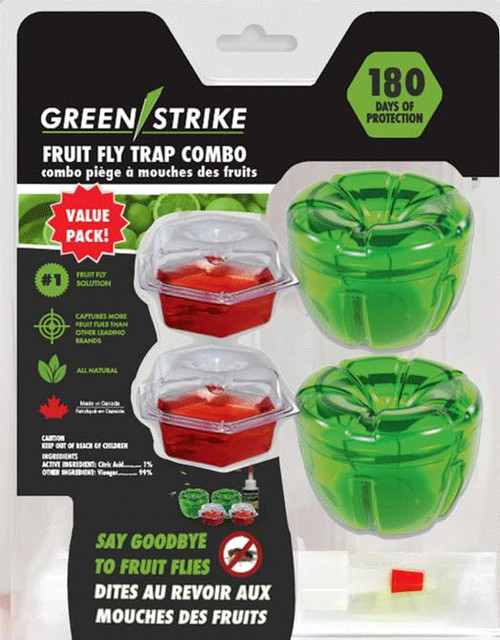GREENSTRIKE Reusable & Disposable Fruit Fly Trap