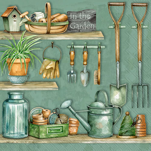 Boston International IHR 3-Ply Paper Napkins, 20-Count Lunch Size, In The Garden