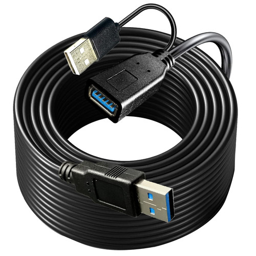 USB 3.0 Extension Cable 50FT, USB 3.0 Extension Cable Compatible with Samsung Galaxy S5, Note 3, Note Pro 12.2, WD Western Digital My Passport and Elements Hard USB 3.0 Extension Cable 50FT, USB 3.0 Extension Cable Compatible with Samsung Galaxy S5, Note 3, Note Pro 12.2, WD Western Digital My Passport and Elements Hard