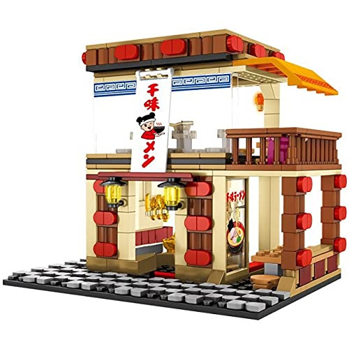 General Jim's Modular Bricks City Street View Building Blocks Japanese Toy Bricks Restaurant Store Toy Building Block Set with Accessories for Teens or Adults