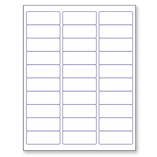 NextDayLabels - Laser/Ink Jet White Labels (2-5/8" x 1" - 30 Per Page | 7,500 Labels)
