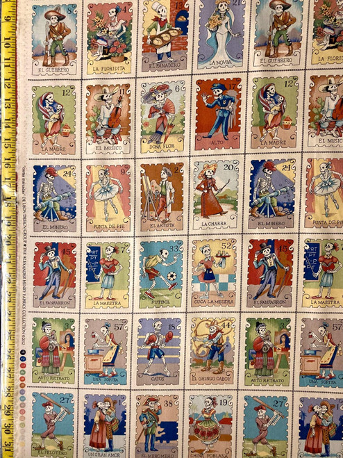 Cartas Marcadas Tea Alexander Henry Fabric - by The Yard Cartas Marcadas Tea Alexander Henry Fabric - by The Yard