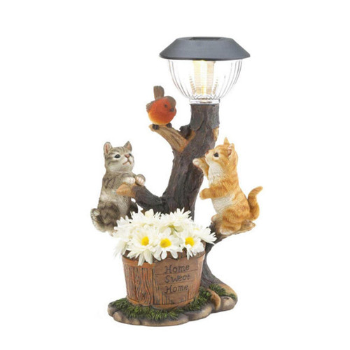 NINEFOX Solar Garden Statues Cat/Dog/Rabbit Figurine Garden Decor with Light, Resin Outdoor Solar Figurine Outsides Decorations for Yard, Lawn,Patio Decor Housewarming Gifts (Cat) NINEFOX Solar Garden Statues Cat/Dog/Rabbit Figurine Garden Decor with Light, Resin Outdoor Solar Figurine Outsides Decorations for Yard, Lawn,Patio Decor Housewarming Gifts (Cat)