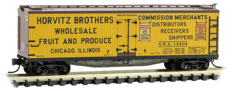 Micro-Trains MTL N-Scale 40ft Wood Reefer Farm-to-Ta?ble #11 Horvitz/NWX #14404