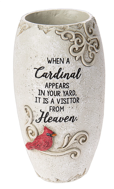 Ganz ER67675 When a Cardinal Appears in Your Yard, It is a Visitor from Heaven Memorial Vase, 5-inch Height Ganz ER67675 When a Cardinal Appears in Your Yard, It is a Visitor from Heaven Memorial Vase, 5-inch Height