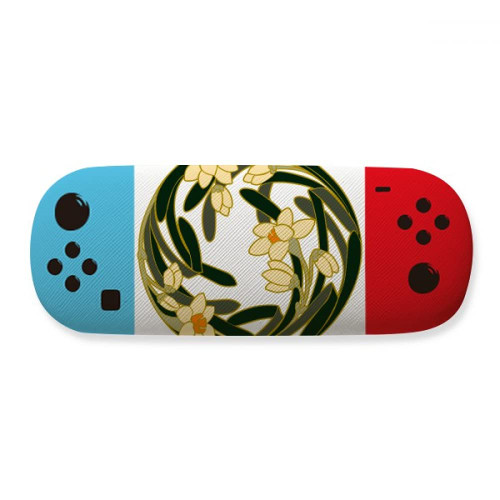 China Flower Bud Art Round Pattern Storage Glasses Case Creative Game Shell Holder
