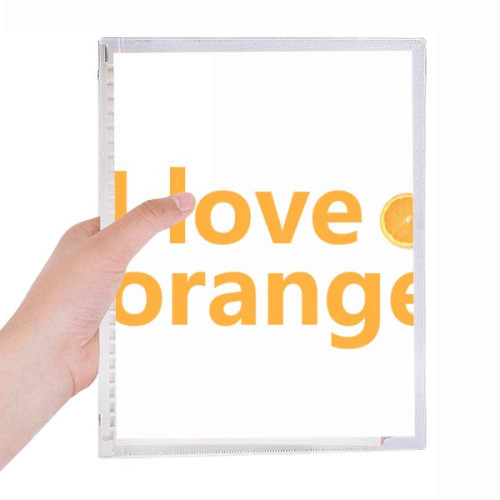 I Love Fruit Orange Notebook Loose Leaf Diary Refillable Journal Stationery