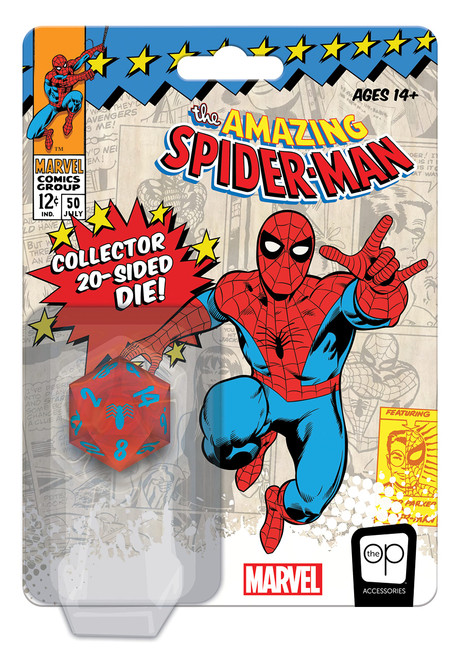 Marvel The Amazing Spider-Man 20-Sided Die | 36mm Large Collectible d20 with Spider-Man Emblem | Polyhedral Die Great for Dungeons and Dragons or Game Night | Officially-Licensed Marvel & Merchandise