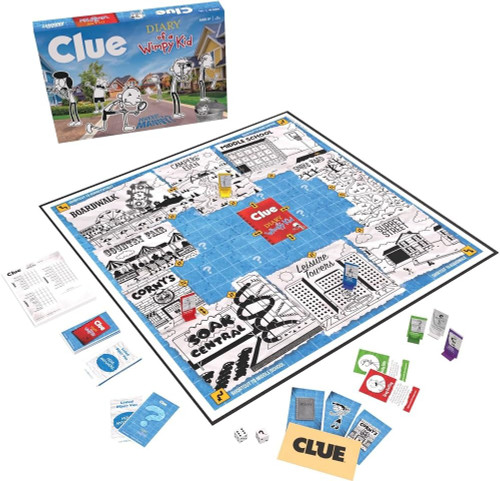 CLUE: Diary of a Wimpy Kid | Solve the Mystery in This Collectible Clue Game Featuring Characters & Locations from the Popular Book Series Diary of a Wimpy Kid | Officially-Licensed Diary of a Wimpy