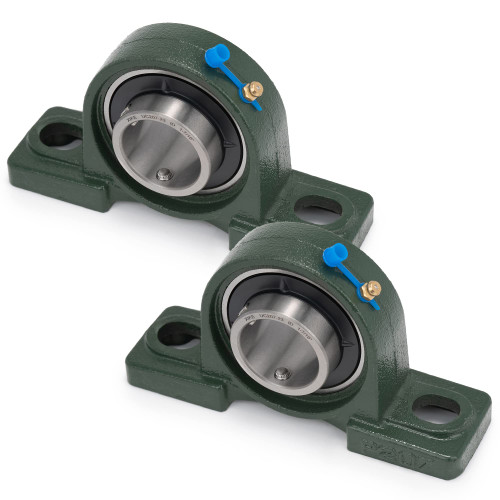XIKE 2 Pcs UCP207-23 Bore 1-7/16" Pillow Block Mounted Ball Bearings, Solid Cast Iron Base and Self Aligning Chrome Sealed Bearings.