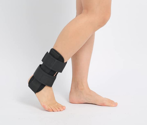 Ankle Stabilizer Brace Stabilizing Stirrup Splint - One Size Fits Most - Black