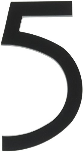 Hy-Ko Products FM-6/5 Floating House Number 5 (FIVE) 6" High Black