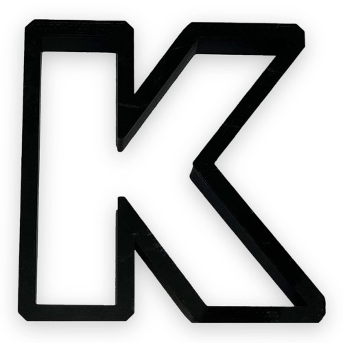 K Capital Block Letter Cookie Cutter with Easy to Push Design (3.5 inch)
