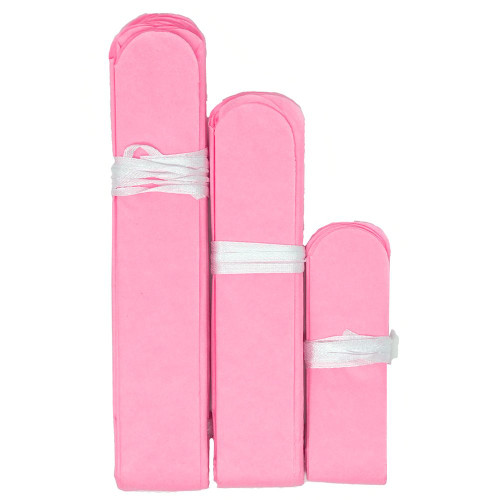 Homeford Hanging Paper Pom Poms Ball Centerpiece, Assorted Sizes, 3-Piece (Light Pink)