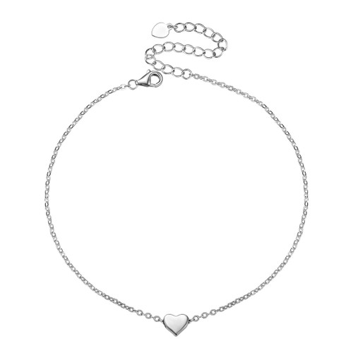 Silvora Heart Anklet for Women Sterling Silver Heart Chain Ankle Bracelet for Girlfriends Love Jewelry Silvora Heart Anklet for Women Sterling Silver Heart Chain Ankle Bracelet for Girlfriends Love Jewelry