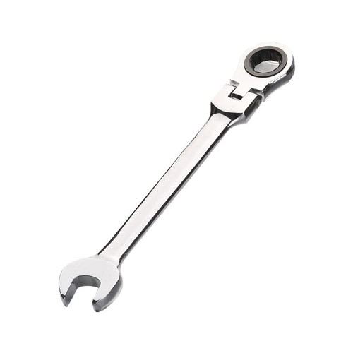 Ratcheting Combination Wrench, Flex-Head Hardened Chrome Vanadium Steel Open End Spanner Metric(24mm)