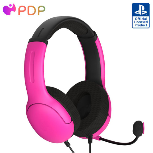 PDP AIRLITE Wired Headset: Nebula Pink for Playstation 5 & Playstation 4