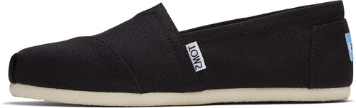 TOMS Women's Classic Alpargata Slip-On Shoe Black Canvas 11 M