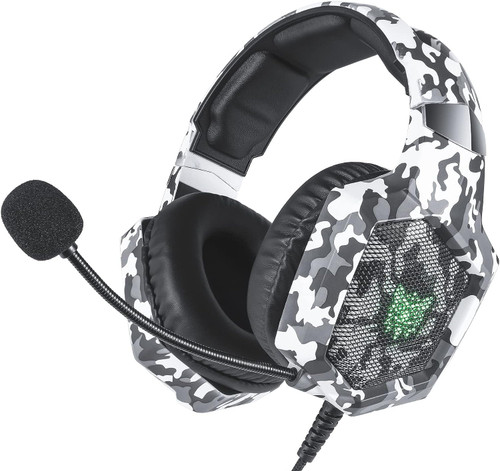 Gaming Headset with Microphone, Gaming Headphones for PS4 PS5 Xbox One PC with LED Lights, Playstation Headset with Noise Reduction 7.1 Surround Sound Over-Ear and Wired 3.5mm Jack (White) Gaming Headset with Microphone, Gaming Headphones for PS4 PS5 Xbox One PC with LED Lights, Playstation Headset with Noise Reduction 7.1 Surround Sound Over-Ear and Wired 3.5mm Jack (White)