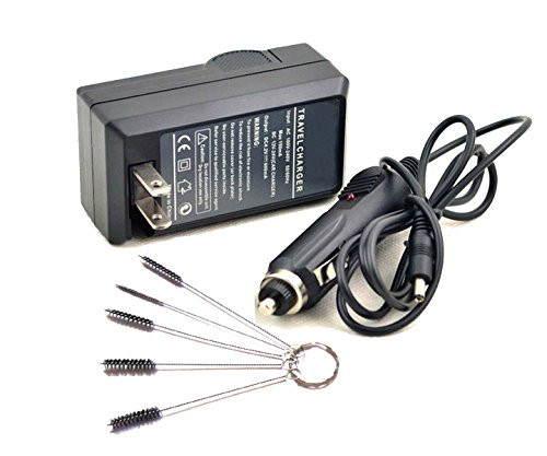 Xjgmao EN-EL11, ENEL11 Wall Battery Charger + Car Adapter For Coolpix S550 S560 S600 Optio W60 M60 M50 Camera As Fit For Olympus Li-60B / Pentax D-Li78 / Ricoh DB80 Charger