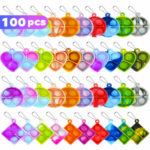 100Pcs Random Pop Fidget Toys Its Party Favors,Mini Pop Keychain It Fidget Toy Bulk Stress Toys Classroom Prizes Pop Fidget Keychain Stocking Stuffers Birthday Carnival Treasure Reliever Anti-Anxiety 100Pcs Random Pop Fidget Toys Its Party Favors,Mini Pop Keychain It Fidget Toy Bulk Stress Toys Classroom Prizes Pop Fidget Keychain Stocking Stuffers Birthday Carnival Treasure Reliever Anti-Anxiety