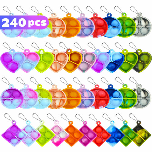 240Pcs Random Pop Fidget Toys Its Party Favors,Mini Pop Keychain It Fidget Toy Bulk Stress Toys Classroom Prizes Pop Fidget Keychain Stocking Stuffers Birthday Carnival Treasure Reliever Anti-Anxiety 240Pcs Random Pop Fidget Toys Its Party Favors,Mini Pop Keychain It Fidget Toy Bulk Stress Toys Classroom Prizes Pop Fidget Keychain Stocking Stuffers Birthday Carnival Treasure Reliever Anti-Anxiety