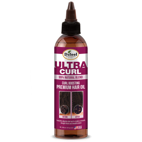 Difeel 99% Natural Ultra Curl Premium Hair Oil - Curl Boosting Hair Oil 8 oz.