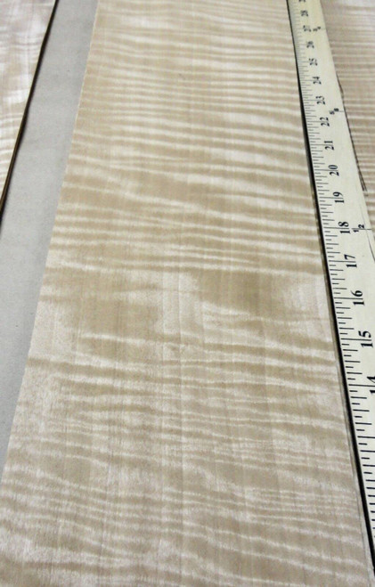 Anigre Figured Tiger Fiddleback Wood Veneer 6" x 22" raw with no Back 1/42" AAA