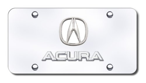 Au-Tomotive Gold, INC. fits Acura 3D Logo and Nameplate Chrome Stainless Steel License Plate Au-Tomotive Gold, INC. fits Acura 3D Logo and Nameplate Chrome Stainless Steel License Plate