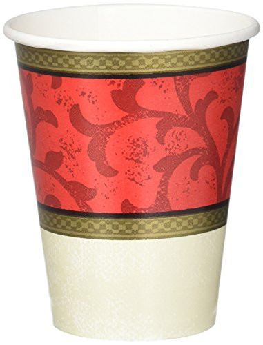 Classic Christmas Tree Paper Red Cups For Party, 9 Oz., 8 Ct.