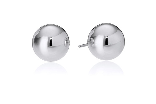 Amazon Essentials Sterling Silver Polished Ball Stud Earrings (6mm)