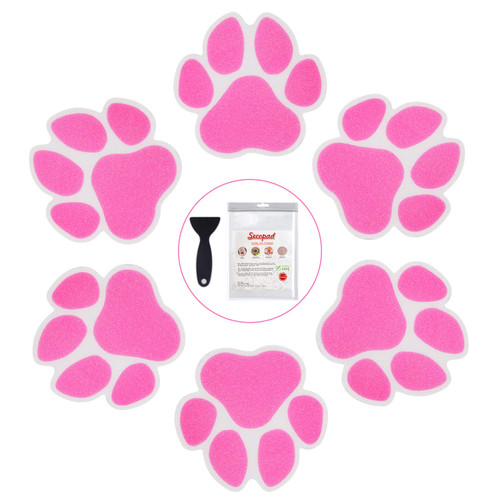 Secopad Non-Slip Bathtub Stickers, 20 PCS Large Safety Bathroom Tubs Showers Treads Adhesive Decals Scraper (Pink) Secopad Non-Slip Bathtub Stickers, 20 PCS Large Safety Bathroom Tubs Showers Treads Adhesive Decals Scraper (Pink)
