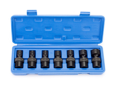VCT 7PC 3/8" Inch Drive Metric Universal Impact Socket Set, MM, 6-Point, Cr-Mo, 10mm, 11mm, 12mm, 13mm, 14mm, 17mm, 19mm