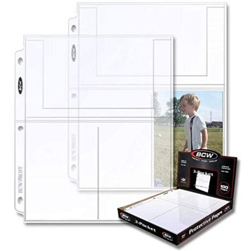BCW 1-PRO3T-100 Pro 3-Pocket Page