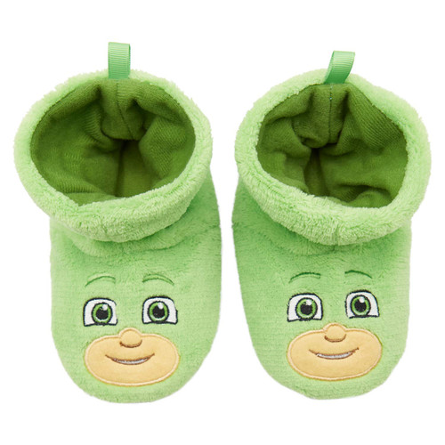 PJ Masks Boys Socktop Slippers - PJMASKS Catboy, Owlette, Gekko Toddler Slippers (Green, 7-8 Toddler)